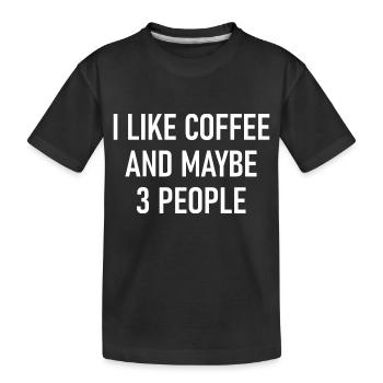 Ich mag Kaffee - Kinder Premium Bio T-Shirt - Schwarz - Vorne