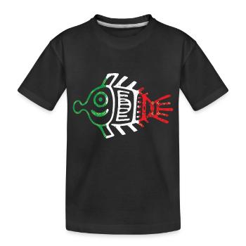 Aztekensymbol mexikanische Maya mexikanische Flagge Schuhschnabel - Kinder Premium Bio T-Shirt - Schwarz - Vorne