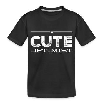 cute optimist - Kinder Premium Bio T-Shirt - Schwarz - Vorne