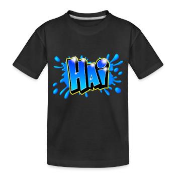 Graffiti name "HAI" Imprimable tout support ! - T-shirt bio Premium Enfant - noir - Devant
