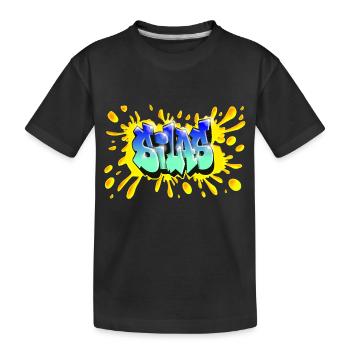 Graffiti SILAS NAME GIFT BIRTHDAY BIRTH - Kids' Premium Organic T-Shirt - black - Front