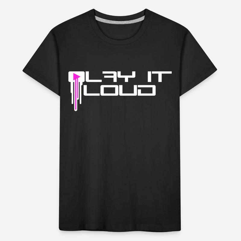 Play it loud Play Button Graffiti Spray Loud Music Kids' Premium Organic T-Shirt