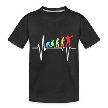 Battement de cœur de tir à l'arc - T-shirt bio Premium Enfant - noir - Devant