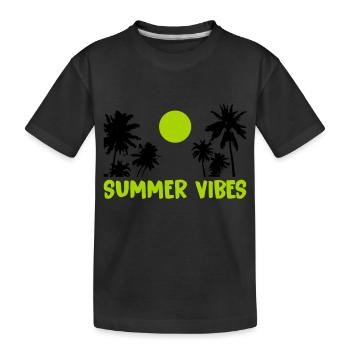 Ambiance estivale - T-shirt bio Premium Enfant - noir - Devant