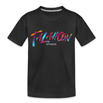 Talahoon Studios Rainbow Brushed - Kids' Premium Organic T-Shirt - black - Front