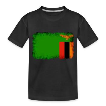 Zambia as Zambia - Kids' Premium Organic T-Shirt - black - Front