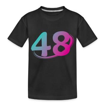 Nummer 48 mehrfarbig - Kinder Premium Bio T-Shirt - Schwarz - Vorne