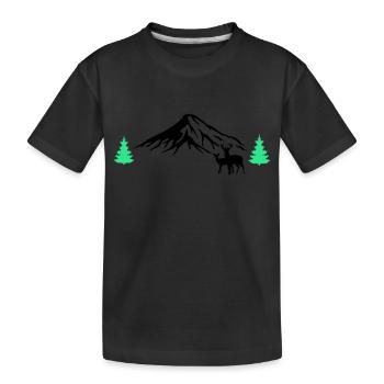 gebirge natur 02 - Kinder Premium Bio T-Shirt - Schwarz - Vorne