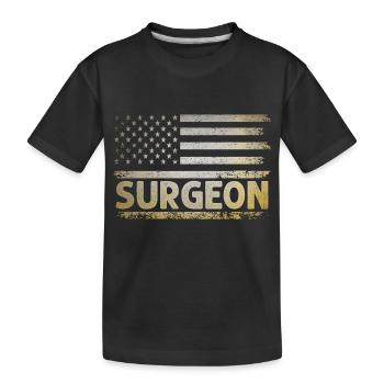 Drapeau américain Chirurgien Patriot Surgery Surgical Doc - T-shirt bio Premium Enfant - noir - Devant