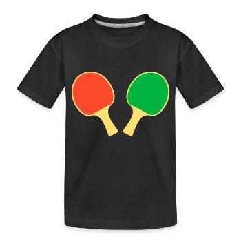 Tennis de table Joueur de tennis de table - T-shirt bio Premium Enfant - noir - Devant