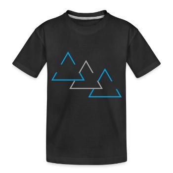 « Imprimé géométrique triangle » - T-shirt bio Premium Enfant - noir - Devant