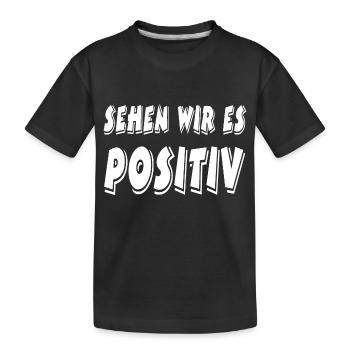 Positiv - Kinder Premium Bio T-Shirt - Schwarz - Vorne