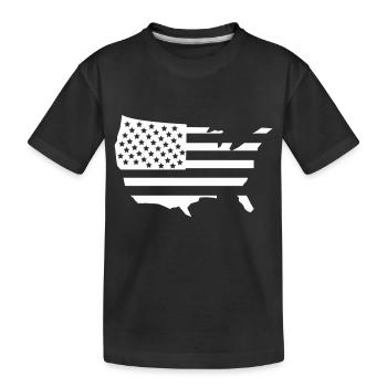 usa amerika 1 - Kinder Premium Bio T-Shirt - Schwarz - Vorne