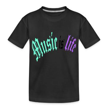 La musique c’est la vie La musique c’est la vie Citation d’amour - T-shirt bio Premium Enfant - noir - Devant