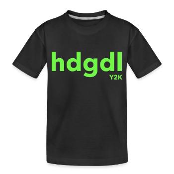 hdgdl Y2K grün - Kinder Premium Bio T-Shirt - Schwarz - Vorne