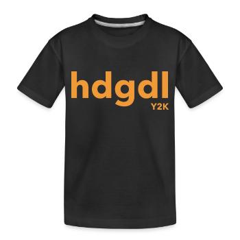 hdgdl hab dich ganz doll lieb Jahr2000 Y2K orange - Kinder Premium Bio T-Shirt - Schwarz - Vorne
