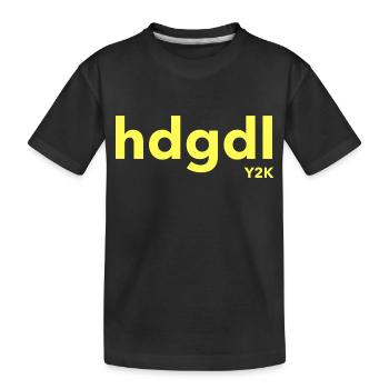dhgdl hab dich ganz doll lieb Y2K gelb - Kinder Premium Bio T-Shirt - Schwarz - Vorne