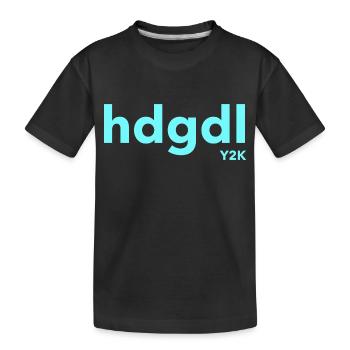 hdgdl hab dich ganz doll liebY2K türkis - Kinder Premium Bio T-Shirt - Schwarz - Vorne