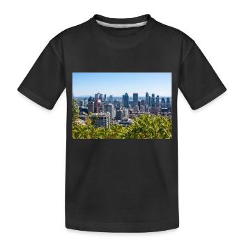 Vue panoramique Centre Ville Montréal (Centre-ville) - T-shirt bio Premium Enfant - noir - Devant