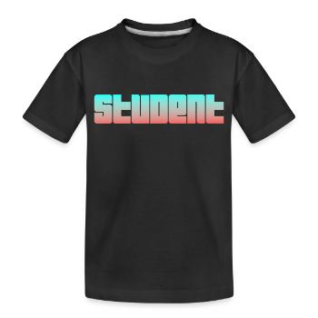 Student Logo - Kids' Premium Organic T-Shirt - black - Front