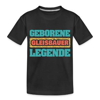Cadeau pour les constructeurs de pistes - T-shirt bio Premium Enfant - noir - Devant