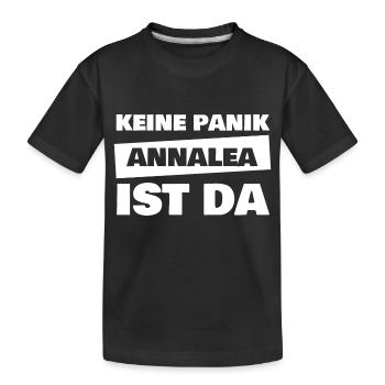 Vorname Annalea - Kinder Premium Bio T-Shirt - Schwarz - Vorne