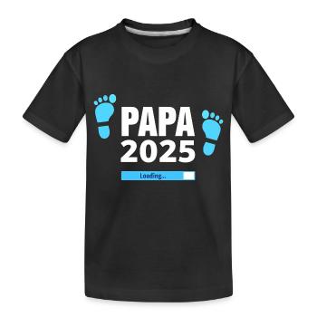 Dad 2025 Loading - Gift for Fathers-to-be - Kids' Premium Organic T-Shirt - black - Front