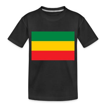 Drapeau des racines rastafari reggae rasta jah - T-shirt bio Premium Enfant - noir - Devant