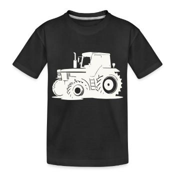 Tractor - Kids' Premium Organic T-Shirt - black - Front