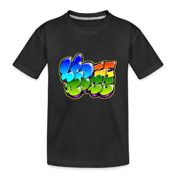 Leo Zeboss Graffiti Name - Kids' Premium Organic T-Shirt - black - Front