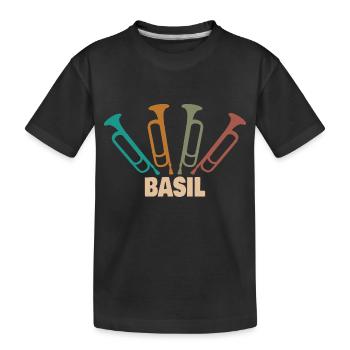 Gift for Basil - Kids' Premium Organic T-Shirt - black - Front