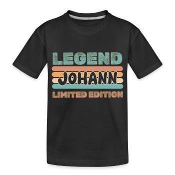 Prénom Johann - T-shirt bio Premium Enfant - noir - Devant