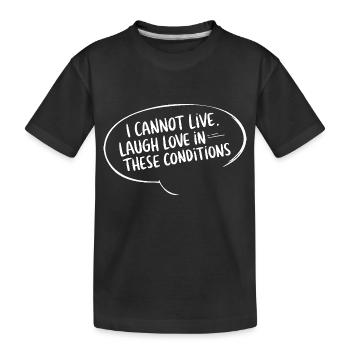 LIFE - Kids' Premium Organic T-Shirt - black - Front