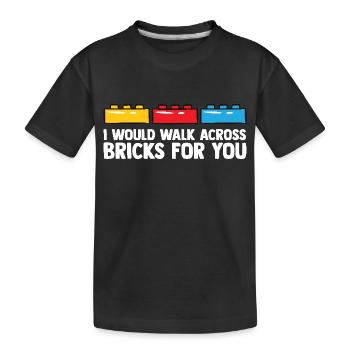 Brick Builder Brick Building Master Builder - Kids' Premium Organic T-Shirt - black - Front