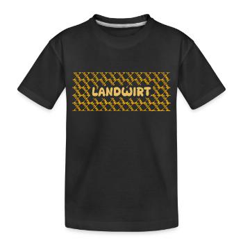 Landwirt - Kinder Premium Bio T-Shirt - Schwarz - Vorne