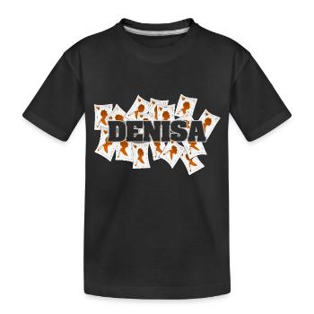 Geschenk für Denisa - Kinder Premium Bio T-Shirt - Schwarz - Vorne