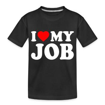 I love my job - Kinder Premium Bio T-Shirt - Schwarz - Vorne