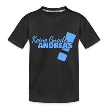 Andreas als Lustig - Kinder Premium Bio T-Shirt - Schwarz - Vorne