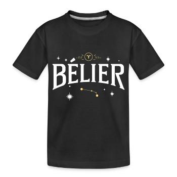 Signe astro bélier - T-shirt bio Premium Enfant - noir - Devant