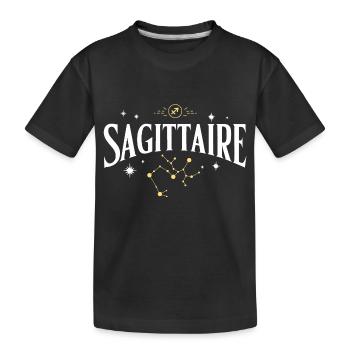 Signe astro sagittaire - T-shirt bio Premium Enfant - noir - Devant