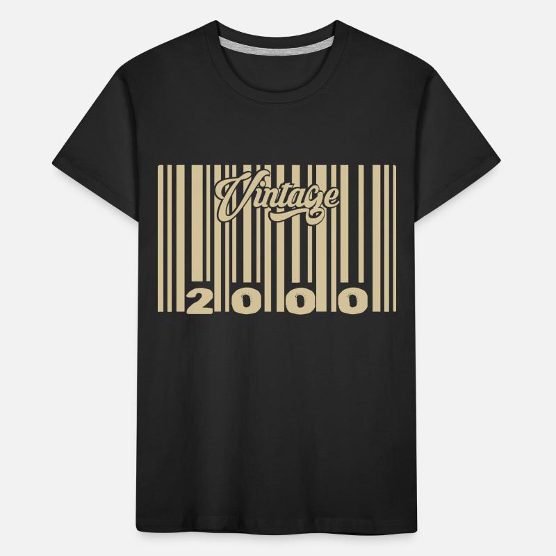 vintage 2000 Code barre 2000: Année 2025. T-shirt bio Premium Enfant