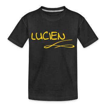 Prénom Lucien - T-shirt bio Premium Enfant - noir - Devant