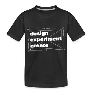 design experiment create - Kinder Premium Bio T-Shirt - Schwarz - Vorne