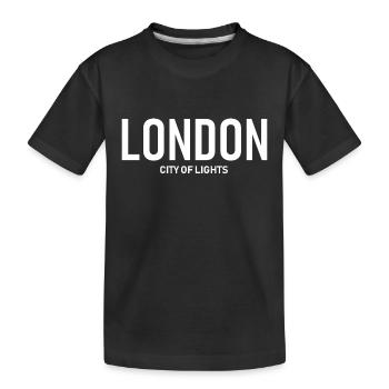London City of Lights Great Britain Großbritannien - Kinder Premium Bio T-Shirt - Schwarz - Vorne