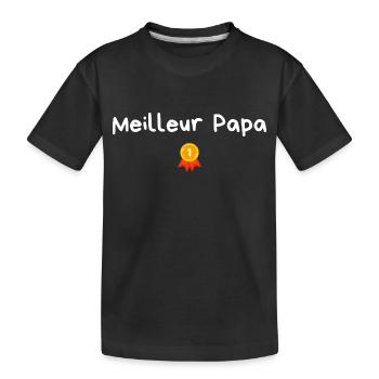 Best Papa - Papa Geschenkidee - Kinder Premium Bio T-Shirt - Schwarz - Vorne