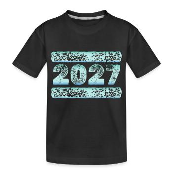 2027 - Kids' Premium Organic T-Shirt - black - Front