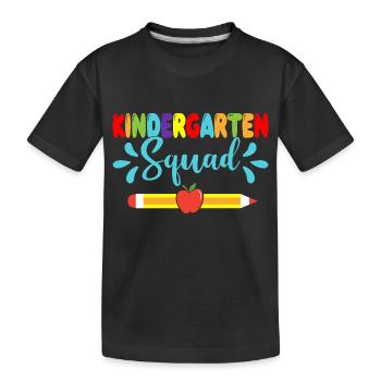 Kindergartenkader Schule Lehrer Schüler - Kinder Premium Bio T-Shirt - Schwarz - Vorne