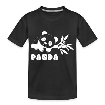 Panda Cute China Bär Tier Spruch Geschenkidee - Kinder Premium Bio T-Shirt - Schwarz - Vorne