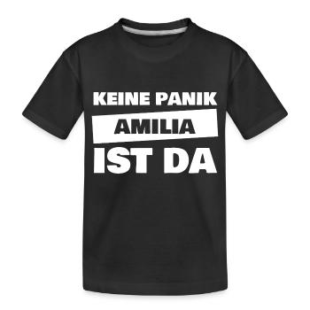 Amilia - Kinder Premium Bio T-Shirt - Schwarz - Vorne