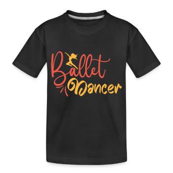 Zu fett fürs Ballett Tanz Tänzer Geschenk Spruch - Kinder Premium Bio T-Shirt - Schwarz - Vorne